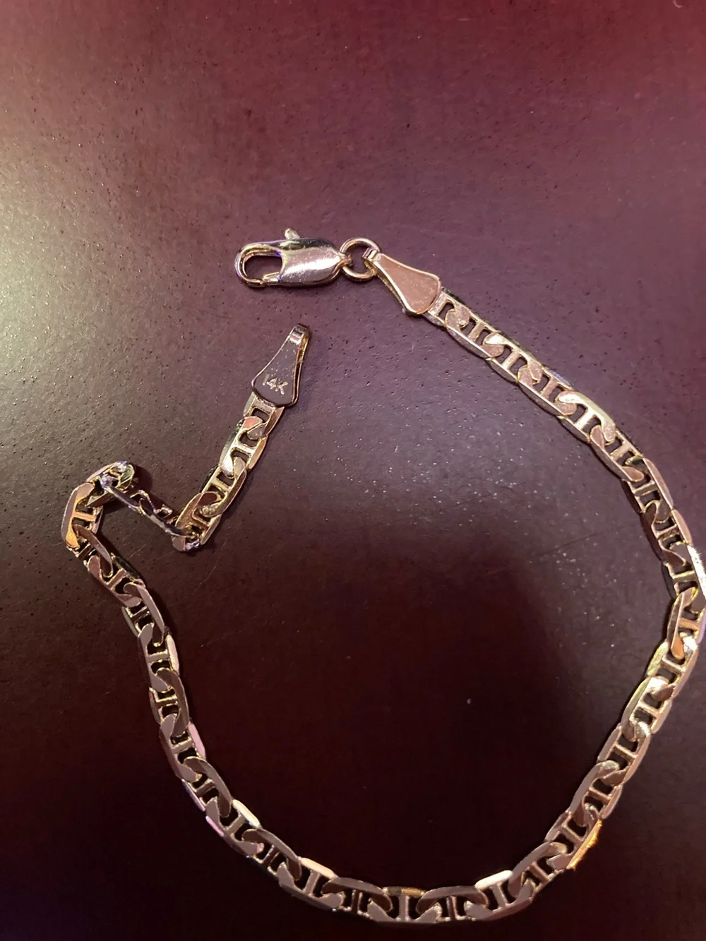14k gold filled 7” bracelet